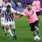 Leo Messi controla la pilota durant l’últim partit del Barça contra el Valladolid.