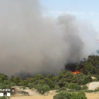 Un incendi crema deu hectàrees de vegetació agrícola i forestal entre Nalec i Rocafort