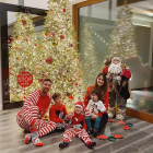 Messi y su familia, festejando la Navidad en su país.