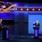 Donald Trump y Joe Biden, en un debate de campaña.