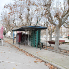 La céntrica plaza Planell, con sus bares cerrados y sin vecinos paseando por las calles. 