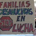 Imagen de una protesta contra los desahucios.