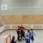 Els jugadors de l’Alpicat celebren un dels gols.