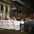 Manifestación del 25N en Lleida en el Día por la Eliminación de la Violencia contra las Mujeres. 