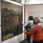 El óleo del ‘Sitio y toma de Alguaire’, estrella de la nueva exposición del Museu de Lleida, con grabados de la colección Gelonch, inaugurada ayer por el conseller Tremosa.