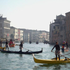 Los famosos canales de Venecia, en los días previos al Carnaval. 