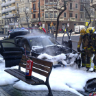 Se incendia un vehículo en el centro de Lleida