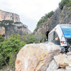 La retirada del tren dañado el pasado 19 de marzo.