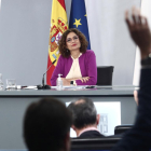 La ministra de Hacienda, María Jesús Montero, tras el Consejo de Ministros del martes.