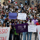 Una mobilització a la plaça Sant Joan de Lleida en suport a la menor agredida sexualment a Rosselló.
