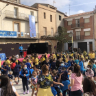 Niños y niñas que ayer disfrutaron de los talleres y los espectáculos del Montgai Màgic. 