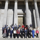 Diputados de la Comisión del Pacto de Toledo, ayer, en Madrid.