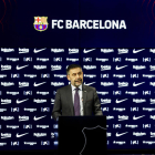 Josep Maria Bartomeu compareció por segundo día, esta vez para anunciar su dimisión.