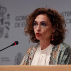 La ministra de Hacienda, María Jesús Montero, anunció que el Gobierno revisó ayer al alza el déficit.