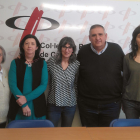 Imagen de algunos miembros del jurado del XIII Premi Mila per a la Igualtat de Gènere en Lleida. 