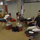 Alguns dels participants en la donació de sang d’ahir al campus d’Agrònoms.