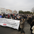 Imatge d’una de les manifestacions dels jubilats d’Endesa del mes de gener passat a Lleida.