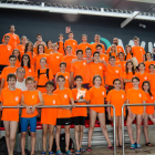 En la imagen, los nadadores y nadadoras que compitieron formando parte de la selección leridana.