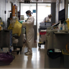 Imagen de la planta Covid del hospital de Palamós en una imagen de ayer.