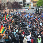 Una de las protestas en Bolivia en las que se denuncia “fraude electoral”.