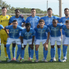 Formación inicial del Lleida en el partido jugado este pasado domingo en Formentera.