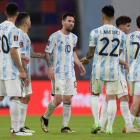 Messi, durant un partit amb la selecció argentina.