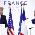 Donald Trump y Emmanuel Macron comparecieron en rueda de prensa al concluir la cumbre de Biarritz.