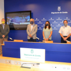D’esquerra a dreta, Jordi Fàbrega, Antoni Navinés, Lourdes Ravetllat i Francesc Ganyet, ahir durant la presentació.