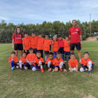 En la imagen, el grupo de 15 jugadores de entre 4 y 10 años que se entrena en L’Albi pero que por ahora no quieren competir.