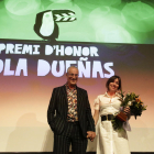 El director Lluís Miñarro i l’actriu Lola Dueñas, últimes estrelles de la Mostra de l’any passat.