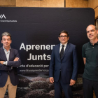 Arbeo, Llinares y de Vicente, ayer en la presentación del curso en las oficinas del BBVA en Barcelona. 
