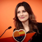 Primer plano de la portavoz de Cs en el Parlament, Lorena Roldán