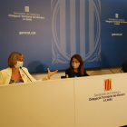 Las conselleras Vergés y Budó explicaron ayer en Lleida la relajación de las medidas del Segrià.