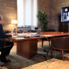 Torra se entrevistó mediante videoconferencia con alcaldes de los pueblos confinados del Baix Segre.