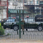 Patrulles militars per Rangun, la ciutat més gran i antiga capital del país asiàtic.