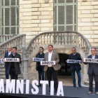 Los nueve presos reclamaron de forma unánime la amnistía en un acto público en el Palau Robert.