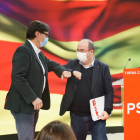 Illa y Iceta hiciero ayer el primer acto de precampaña del PSC. 