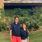 Xavier Serentill Reig y Gerard Vidal Barios ayer en el Lumine Golf Club.