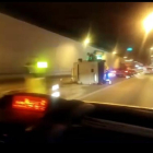 Captura de un vídeo que muestra el accidente ocurrido ayer. 