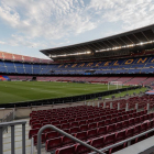 Una vista de l’estadi del Camp Nou, on l’aforament continuarà limitat al 30% de capacitat total.