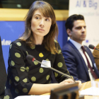 Jara Pascual, en una intervención en el Parlamento Europeo