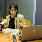Montse Bertran en una rueda de prensa de la entidad