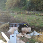 Una imatge facilitada pel Servei Català del Trànsit del camió accidentat