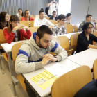 Imagen de archivo de los exámenes de selectividad el curso pasado en la Universitat de Lleida. 