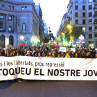 Protesta a Barcelona amb el lema “No toqueu el nostre jovent”