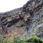 Obras en taludes de la carretera LV-9124 en la zona de Castell de Mur, con alto riesgo geológico. 
