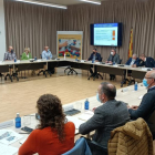 La reunió de la comissió de seguiment de Mont-rebei celebrada ahir a Lleida.