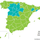 El setenta por ciento de España, 32 millones de habitantes, estará el lunes en la fase 2