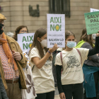 Vecinas del Pallars se manifestaron en mayo en Barcelona y exigieron poner coto a las renovables. 