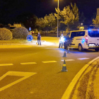 Imagen de un control de la Guardia Urbana en Lleida.